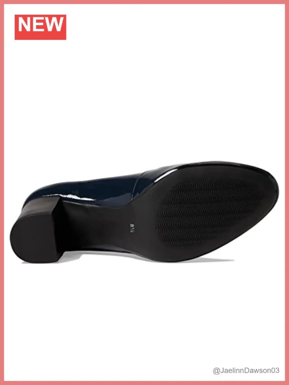 Women's Leather Pumps Slip-On with Cushioned Insole and Block Heel
